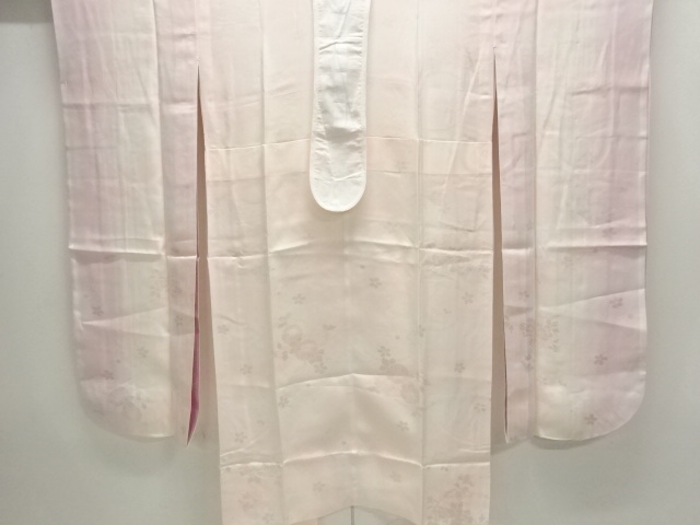 JAPANESE HITOE JUBAN FOR FURISODE / WOVEN FLORAL PLANTS
